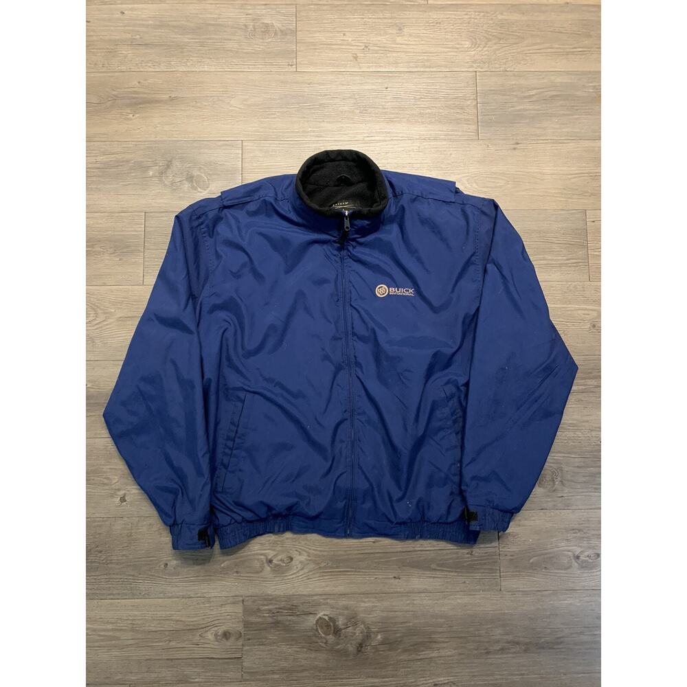 Vintage Buick Invitational Golf Nylon Jacket Size XL Blue Fleece Lined 2000s Y2K